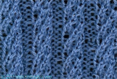 Broad Spiral Rib - Knittingfool Stitch Detail