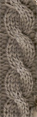 Six-Stitch Eight-Row Cable with Left-Twist